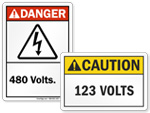 ANSI Voltage Signs
