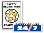 Safety, Teamwork and Quality Awareness Banners