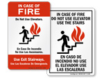 In Case Of Fire Signs