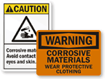 Corrosive Materials Signs