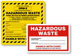 Custom Hazardous Waste Labels