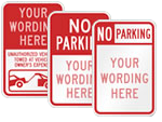 Custom No Parking Signs