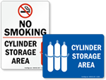 Cylinder Storage Signs