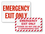 Emergency Exit Door Signs