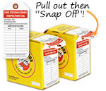 Tag on a Roll Extinguisher Inspection Tags