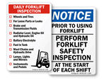 Forklift Inspection Signs