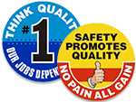ISO & QA Celebration Hard Hat Stickers