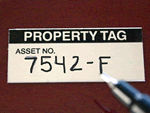 Marking your assets with Property Tags keep your inventory system organized and easy to search.