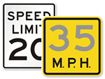MUTCD Speed Limit Signs