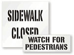 Pedestrian & Sidewalk Stencils