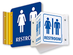 Projecting Bathroom Signs