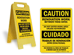 Renovation Work Area Signs
