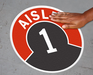 Aisle Id Floor Sign Number 1