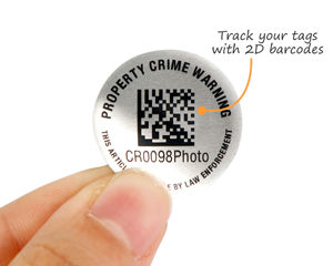 Circle 2D barcode labels