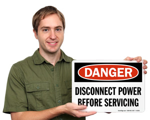 Electrical Service Instruction Signs