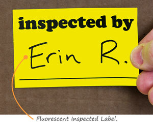 Fluorescent Inspected Label