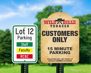 Full Color Custom Parking Signs