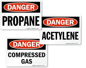 Gas Cylinder Signs