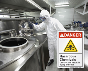 Hazardous Chemicals ANSI Danger Sign