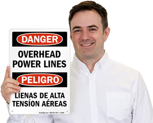 Overhead Power Line Sign