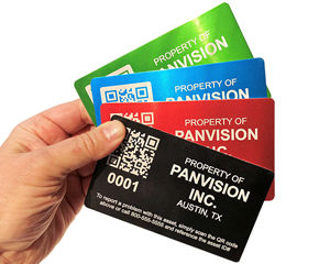 Large asset labels with barcode