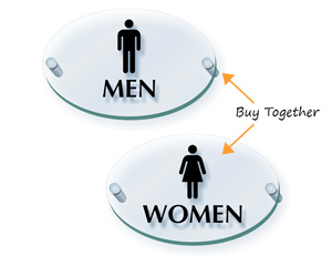 Men and Women Restroom Acrylic Sign Kits