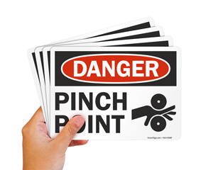 Pinch Point Labels And Signs
