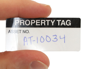 Property Tag Asset No Calibration Label