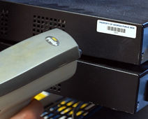 Scanning a computer asset label