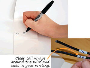 Self Laminating Wire Write On Label 
