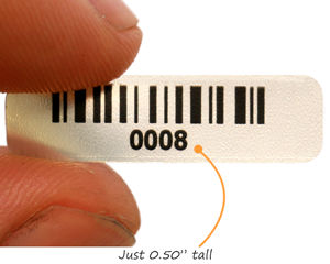 Tiny barcode label