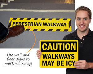 Walkway May Be Icy Sign