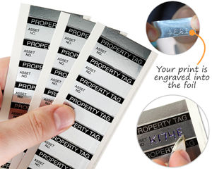 Write-on aluminum foil property id tags 