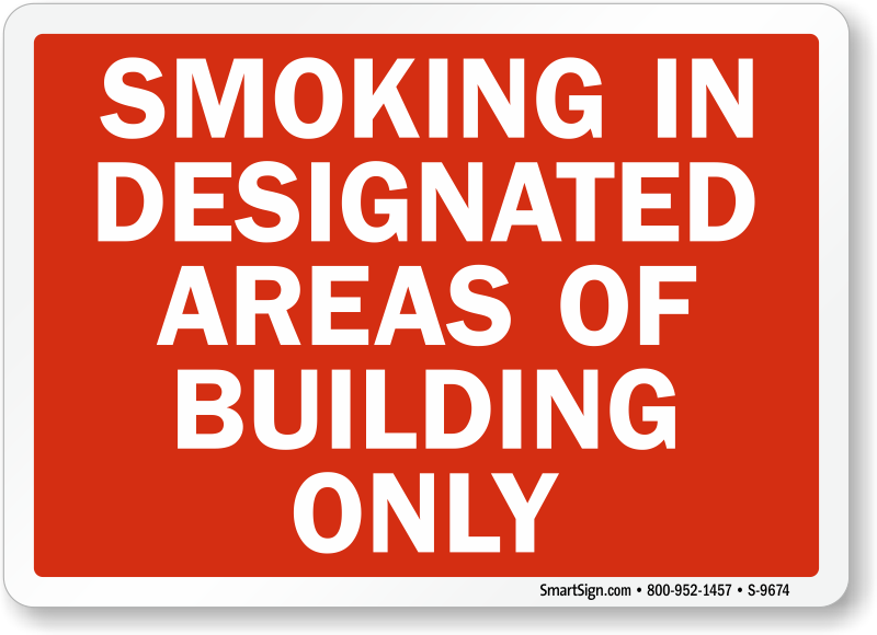 Smoking Permitted - Smoking In Designated Areas, SKU: S-9674