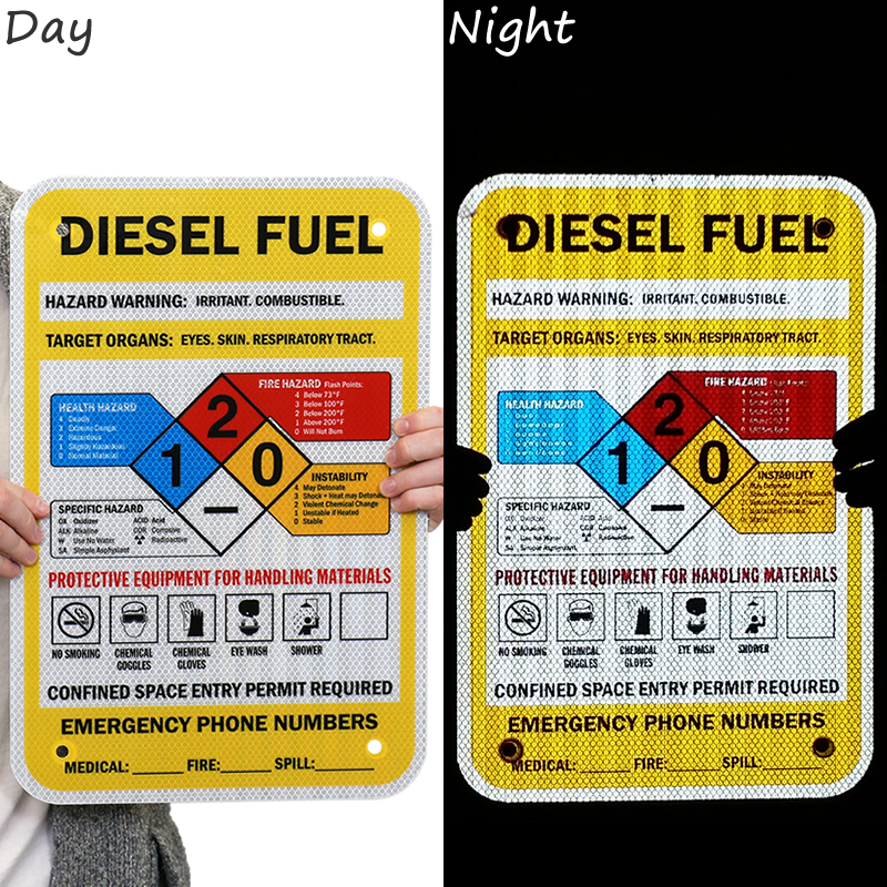 Diesel Fuel Hazard Warning Sign - Quick Delivery, SKU: K-9586 ...