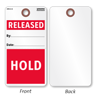 Released Or Hold Quality Control Action Tag