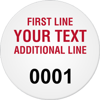 Customizable Circle Numbered Tags