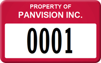 Asset Label Property of Company Name with Numbering