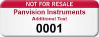 Personalized Not For Resale Asset Tag with Numbering