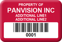 Asset Label Company Name with Numbering