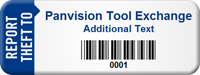 Customized Report Theft Asset Tag with Barcode
