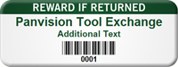 Customizable Reward If Returned Asset Tag with Barcode