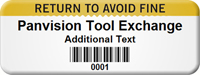 Personalized Avoid Fine Asset Tag with Barcode