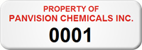 Asset Label Property of Company Name with Numbering