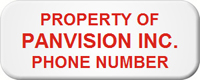 Asset Label Property of Company Name with Phone Number