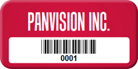 Custom Barcode Tags 3/4 in. x 1 1/2 in.