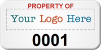 SunGuard Asset Label Add Company Name with Numbering