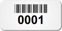 Custom Barcode Tags 3/4 in. x 1 1/2 in.