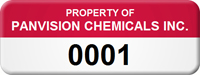 Asset Label Company Name with Numbering