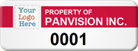 SunGuard Asset Label Add Company Name with Numbering